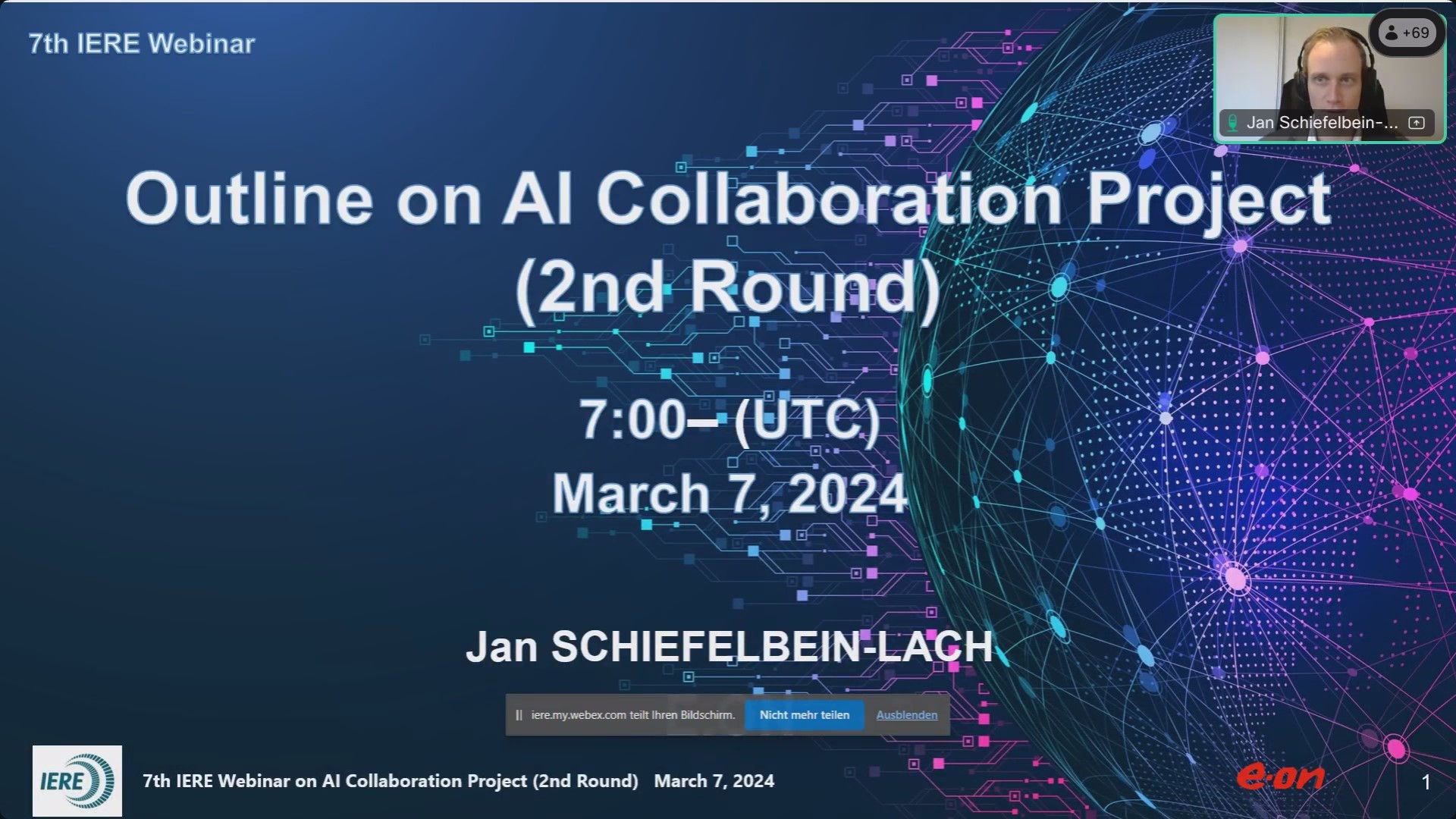 IERE 7th IERE Webinar On AI Collaboration Project 2nd Round IERE 7th IERE Webinar On AI Collaboration Project 2nd Round